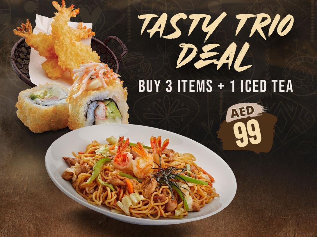 Buy 3 items + 1 Iced Tea for AED 99